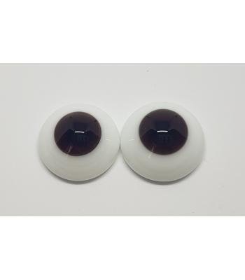 Prestige Solid Flat Back Eyes - Chocolate Brown