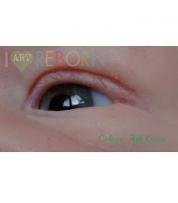 SMALL IRIS - Ultra Newborn Glass Eyes - Ash Green